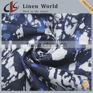 High Quality Printed Interwoven Linen Rayon Fabric thumbnail-1