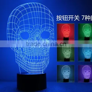 Skull Night Light 3D Visual LED Night Light Creative Lava Table Lamp Novelty Lighting Bedroom Light thumbnail-6
