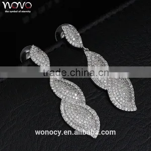 Best Selling Rhodium Plating Leaf Earrings thumbnail-2