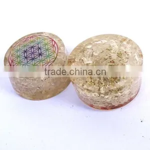 Crystal Quartz Chakra Flower Of Life Orgonite Energy Tower Buster thumbnail-3