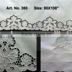 Cutwork Hand Embroidered Bed Sheet thumbnail-1