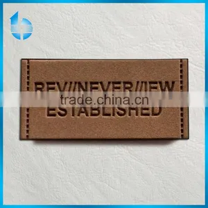 Custom Imitation Leather Brand Label Hangtag for Travelling Backpack Bags thumbnail-1
