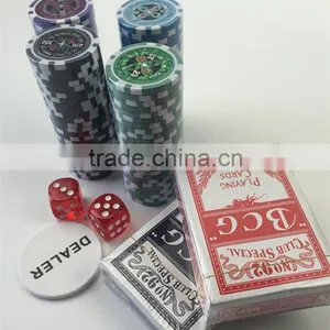 13.5g 500 Pcs Clay Cosmetics Casino Poker Chip Set With Aluminun Metal Case Roulette Chips Set thumbnail-5