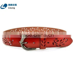Mens Strong Hollow Out Mexican Genuine Leather Belts thumbnail-2