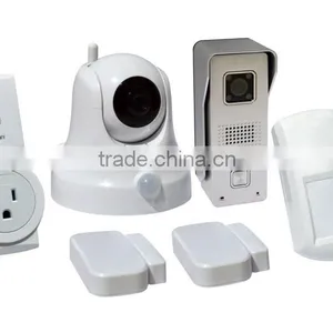 DZX Smart Home Kit With Wifi Door Bell+IP Camera+door Sensor+intelligent US Socket+Motion /Gas Detector, IoT thumbnail-1