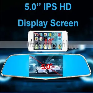 New NT96658 Car Dvr Camera 5 Inch Mirror Digital Video Recorder Dual Lens Dvr Car Camcorder thumbnail-2