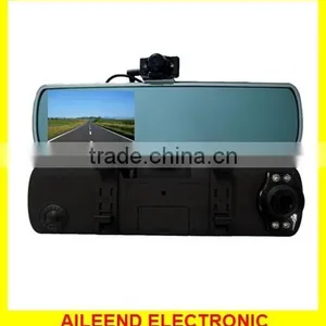 4.3" TFT LCD Screen Dual Lens Car Rearview Mirror Car Video Recorder thumbnail-1
