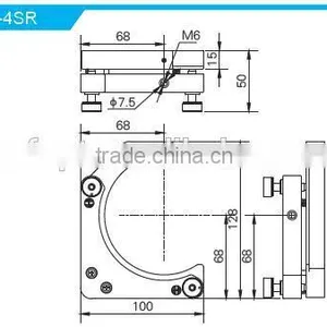 MNC-4SR/Height of Center Height 68mm/High Precision Kinematic Mounts With 2 Adjusters/c Mount Lens Holder thumbnail-2