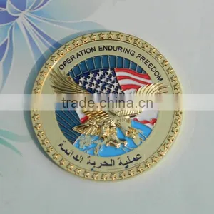 Cheap Custom Military Challenge Gold Coin Token thumbnail-2