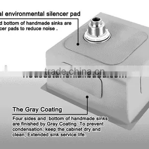 China Supplier Undermount Handmade Single Stainless Steel Kitchen Bar Sink thumbnail-4