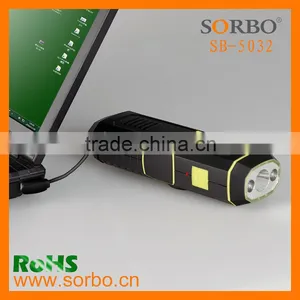 2016 New Handcrank Dynamo LED Flashlight Radio FM Radio Power Output Flashlight thumbnail-4