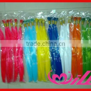 Pretty Blue Tipped Hair Crazy Color Cheap Har Extension thumbnail-1