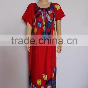 Fashion Short Sleeve Arab Lady Long Gown thumbnail-5