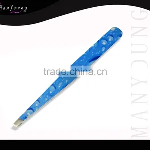 Metal Pincers Metal Eyebrows Tweezers Set in Pouch Stainless Steel Tweezers thumbnail-1