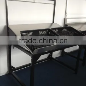 600*400*100mm RH-VFB01 Plastic Hollow Out Basket for Vegetable & Fruit Rack for Sale thumbnail-4