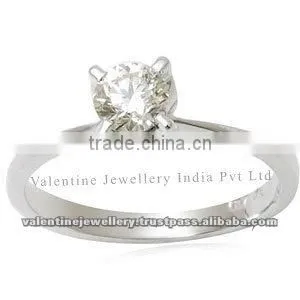 Solitair Diamond Ring, Single Diamond Ring, Solitair White Gold Ring thumbnail-1