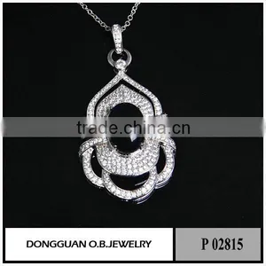 Website Custom Big Stone Pendant Design Diamond Jewelry Necklace thumbnail-1