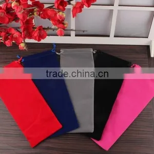 10*25cm In Stock High Quality Black Jewelry Velvet Gift Custom Velvet Jewelry Bag thumbnail-1
