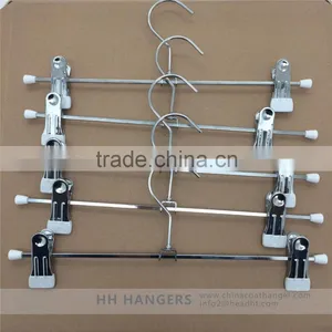 White Tips Metal Adjustable Wire Trousers/ Skirt/ Pants Coat Hanger thumbnail-1