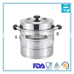 2014 New Product 2 Layers Stainless Steel Steamer Cooker Set With Encapsulated Base thumbnail-1