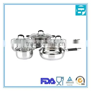9pcs Qualified Best Price Italy Cookware Set With Silicone Handle thumbnail-1
