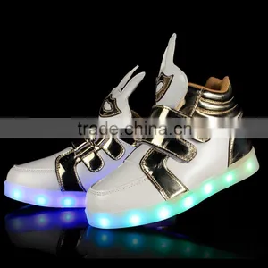 2016 The Newest Fashionable High Neck Kid Shoe LED Light Up Shoe thumbnail-5