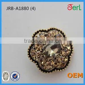 New Fashion Custom Pearl Crystal Rhinestone Button for Fur Leather Clothing thumbnail-5