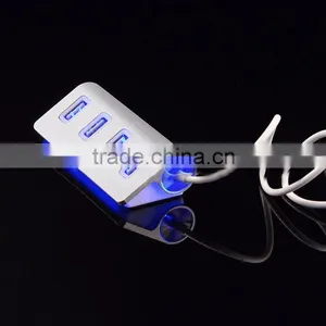 High-end Mini Silver Metal 4 Ports 2.0 USB Hub Aluminium thumbnail-4