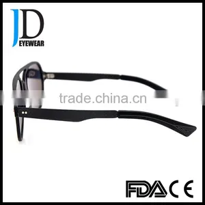 Custom Made Fashion Flat Top Red Lens Carbon Fiber Sunglasses thumbnail-3