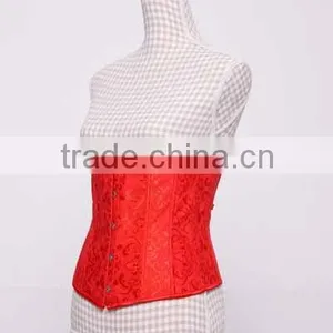Accept Paypal Wholesale Women Underwear Brocade Sexy Red Mature Corset thumbnail-6