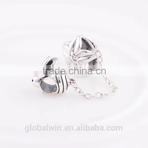 Silver Materials For Jewelry Safty Chain 925 Silver Women's Fashion Bee Charm Fine Jewelry thumbnail-4