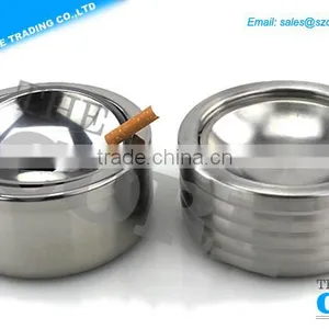 AS-003 New Style Stainless Steel Ashtray,metal Round Ashtray,metal Ashtray thumbnail-1