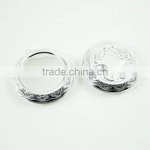30mm Setting Size Round Brass Silver Vintage Photo Locket,retro Photo Locket 1112006 thumbnail-1