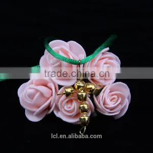 New Arrival Imitati Jewelry Cross Bling Handmade Necklace Cute Girl Religious NecklaceRed and Green Bell Necklace fo Cotton Rope thumbnail-3