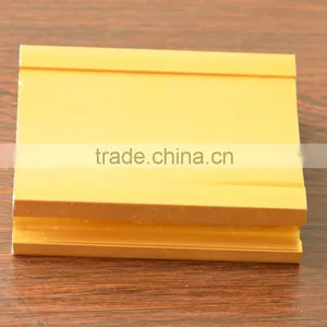 Golden Color Polished Aluminum Extrusion Profiles thumbnail-2