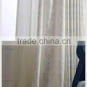 100% Polyester Curtain Embroidery Fabric For Interior Window thumbnail-1
