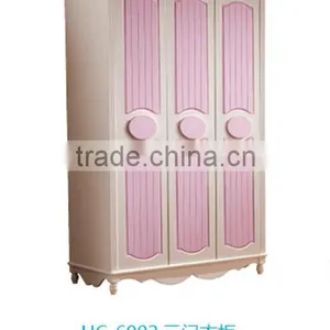 Mediterranean Style Pink Princess Wooden Bedroom Set thumbnail-3
