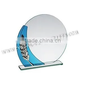 2015 Design Transparent Jade Glass Awrd Trophy Factory Wholesale Glass Trophy thumbnail-1