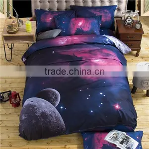 3d Galaxy Bedding Sets Twin/Queen Size Universe Outer Space Themed Bedspread 2pcs/3pcs/4pcs Bed Linen Bed Sheets Duvet Cover Set thumbnail-2