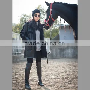 High Quality Women's Fashion Sheepskin Coat With Pockets thumbnail-3