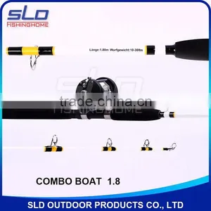 1.65M/1.8M/2.0M Fishing Boat Rod & Boat Reel Combo Packed in Oxford Carrying Bag thumbnail-1
