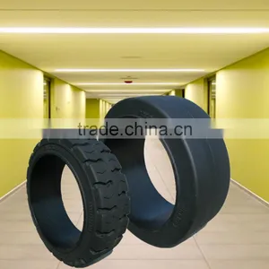 Forklift Tire 27x10-12, Press on Solid Rubber Tire 21x7x15 for Hyster Forklift thumbnail-1