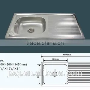 JZ-835 100x50 Stainless Steel Kitchen Sink With Cook thumbnail-5