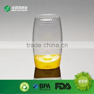 Hot Selling 360ml BPA Free Empty Honey Bottle Clear Squeeze Jam Jar With Silicone Lid Pet Honey Jar thumbnail-3