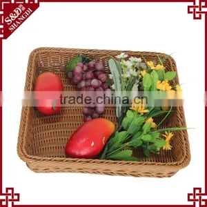 Eco-friendly Rattan Fruit Baskets for Supermarket Display Rack thumbnail-3