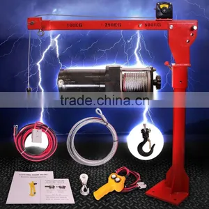 360 Degrees Adjustable 500kg Electric Winch Hoist Truck Crane thumbnail-3