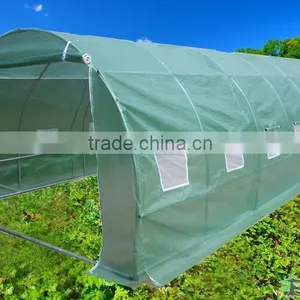 8m (L) X 3m (W) X 2m (H) Polytunnel Greenhouse Pollytunnel Poly Polly Tunnel Fully Galvanised Anti Rust Steel Frame thumbnail-1