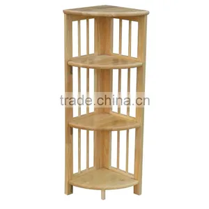 FSC Promotional Cheap Wooden Shelves Corner Bookcase for Wholesale thumbnail-1