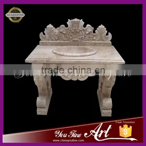 Western Marble Basin Design Hand Carved thumbnail-1