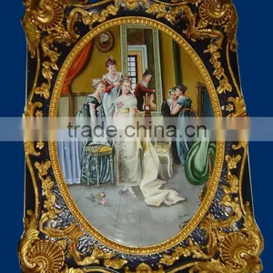 European Framed Mural,Home Decorative Ceramic Wall Mural, Hand Painted Wall Mural, Home Decoration Mural thumbnail-1